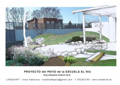 Proyecto del patio infantil Cavall Bernat Barcelona