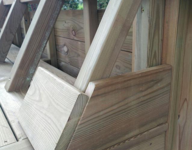 detalles tecnicos construcción tumbona de madera