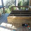 construcción tumbona cama de madera exterior